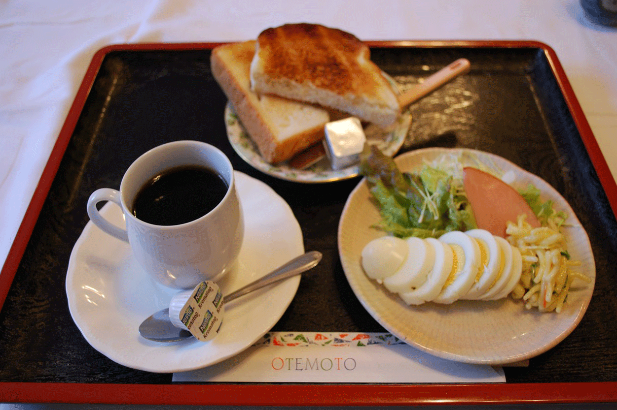 Breakfast (Western style) and free coffee