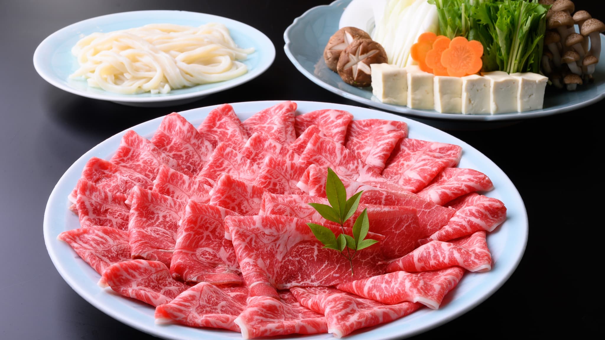 [Dinner] Matsusaka beef lean meat shabu-shabu *The photo shows a portion for four people.