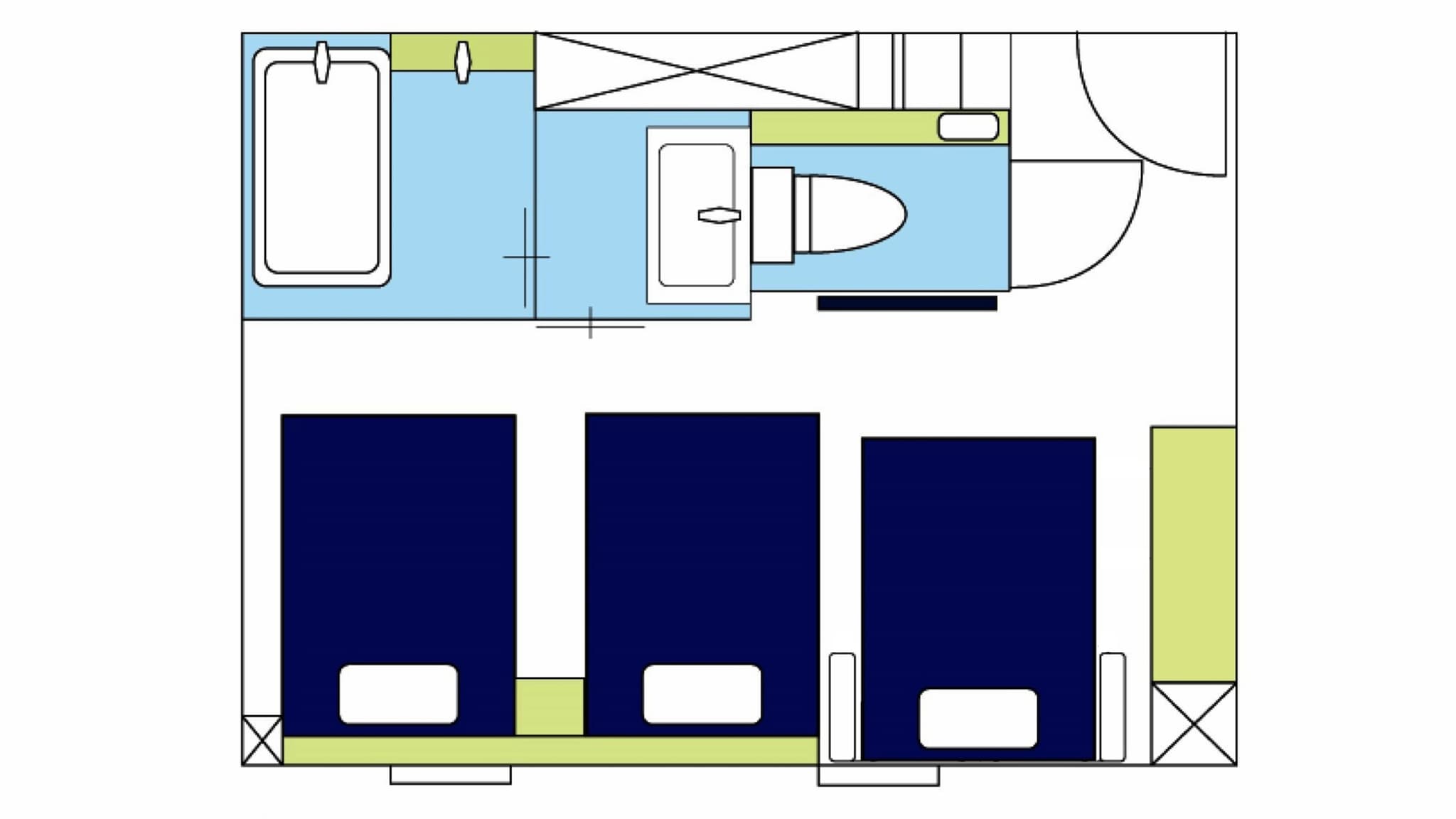 [Deluxe Superior Twin Triple Specification] Floor plan