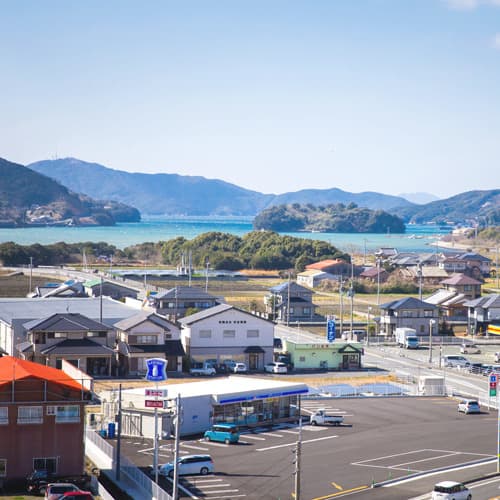 Ainan Town surrounded by the beautiful sea of the ria coast