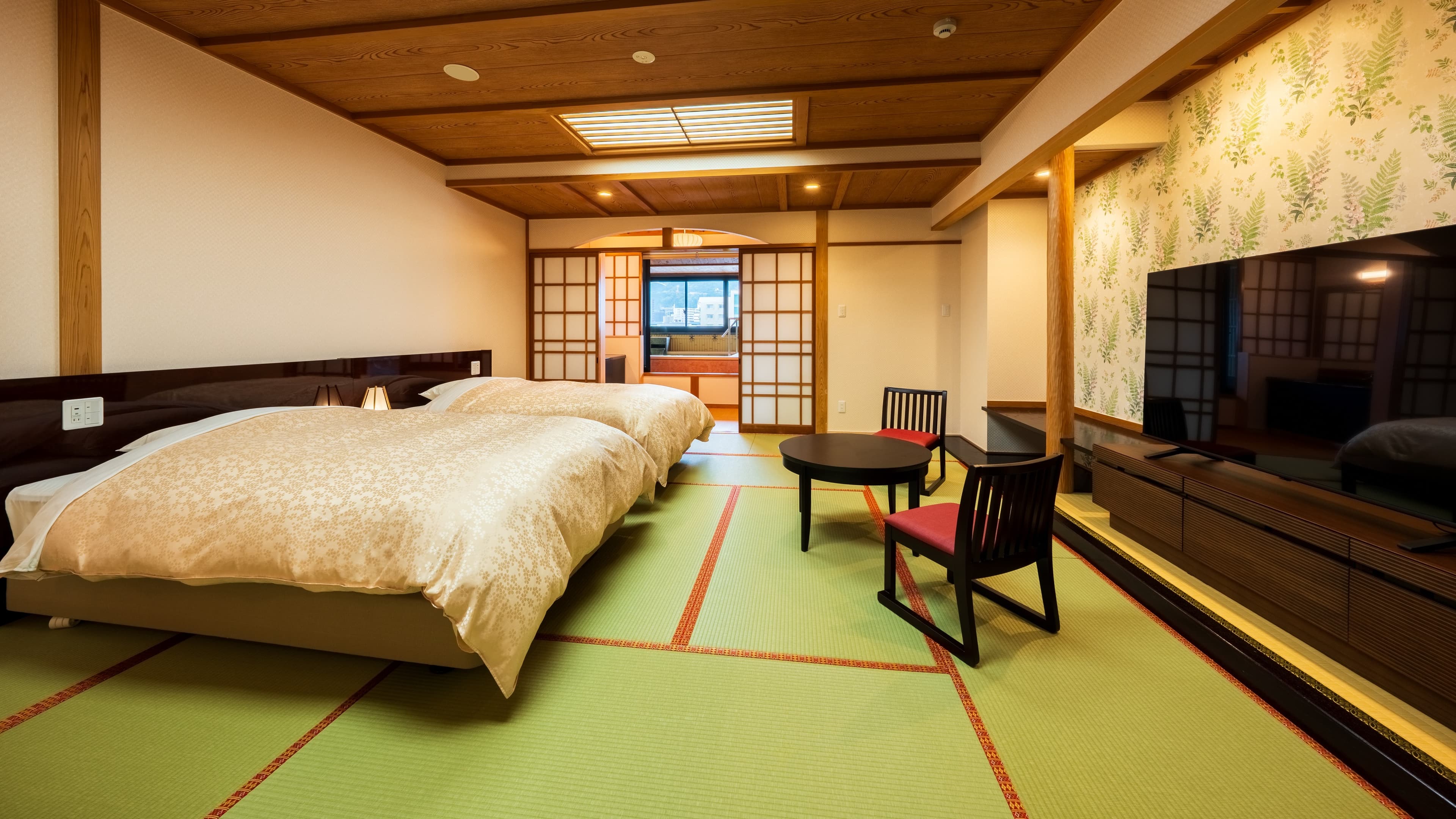 Japanese modern special room "Yuki" with semi-open-air bath