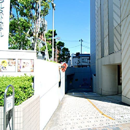 Parking lot entrance