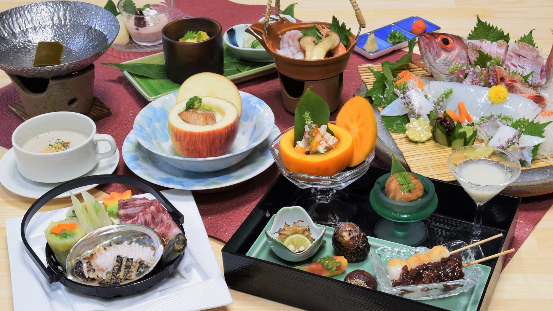 Carefully selected dishes ...