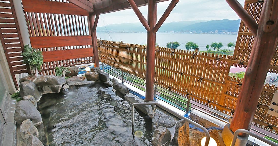Lake Suwa open-air bath