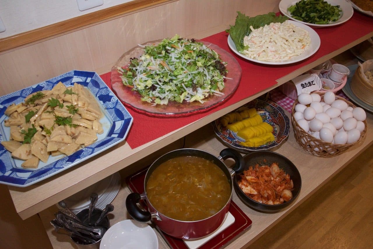 Homemade breakfast buffet