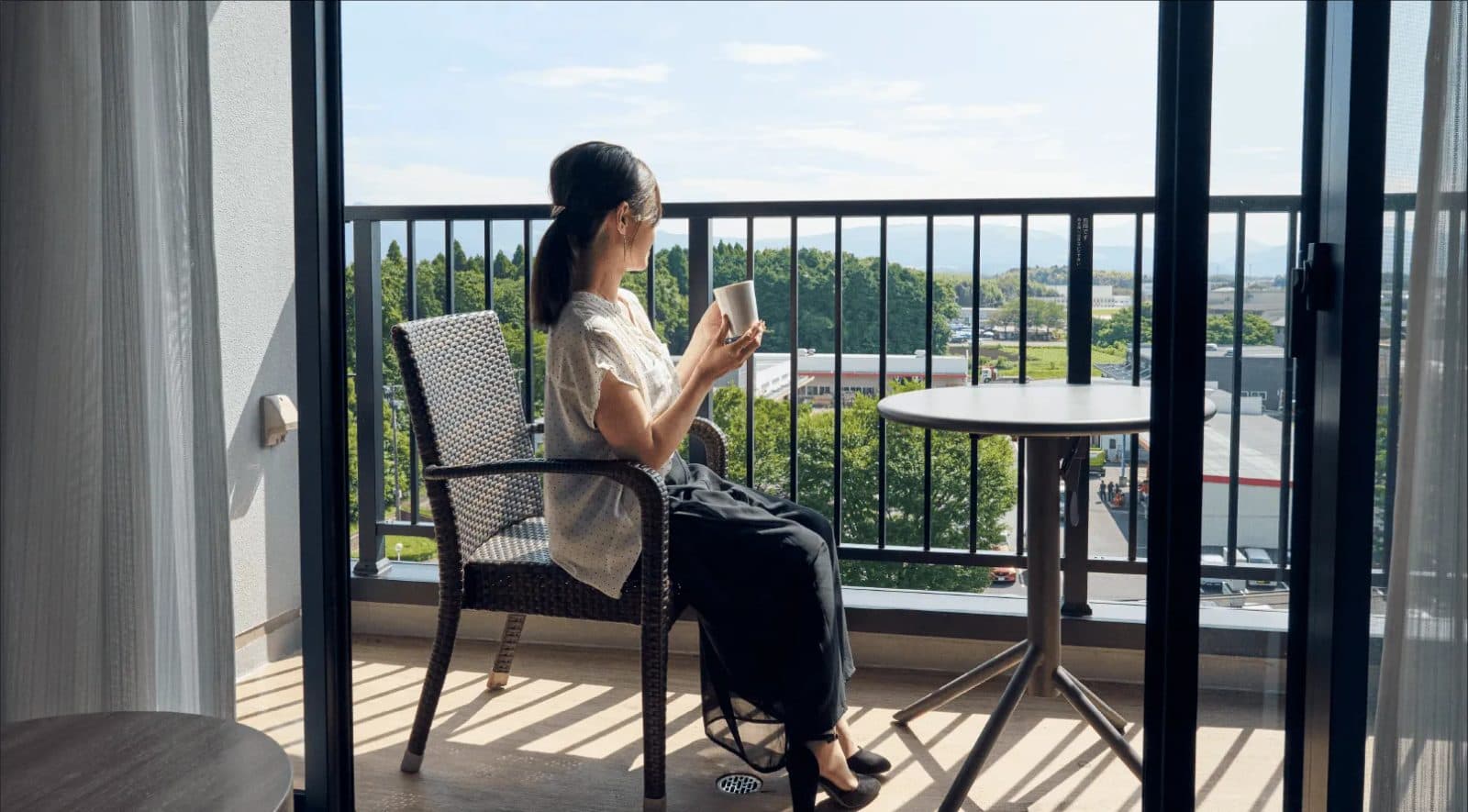 Balconies in every single room