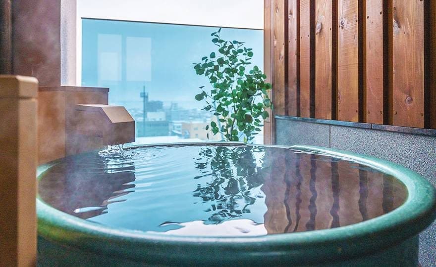 Three free private baths