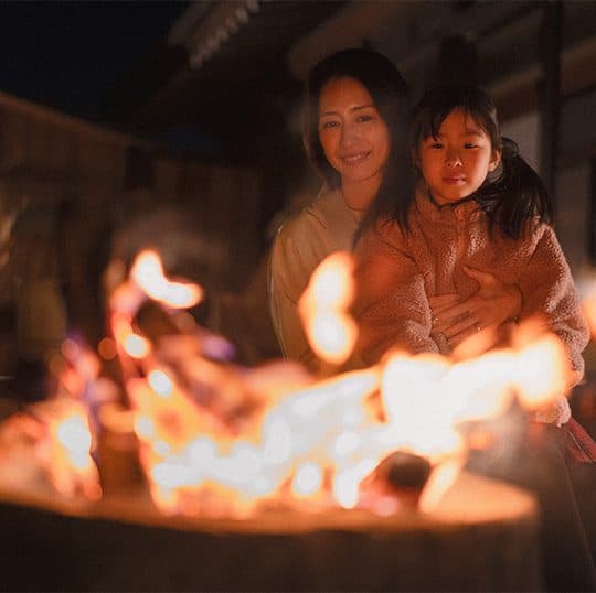 정원 모닥불과 바다 산책