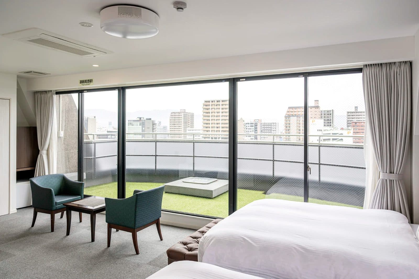 Top-floor balcony suite