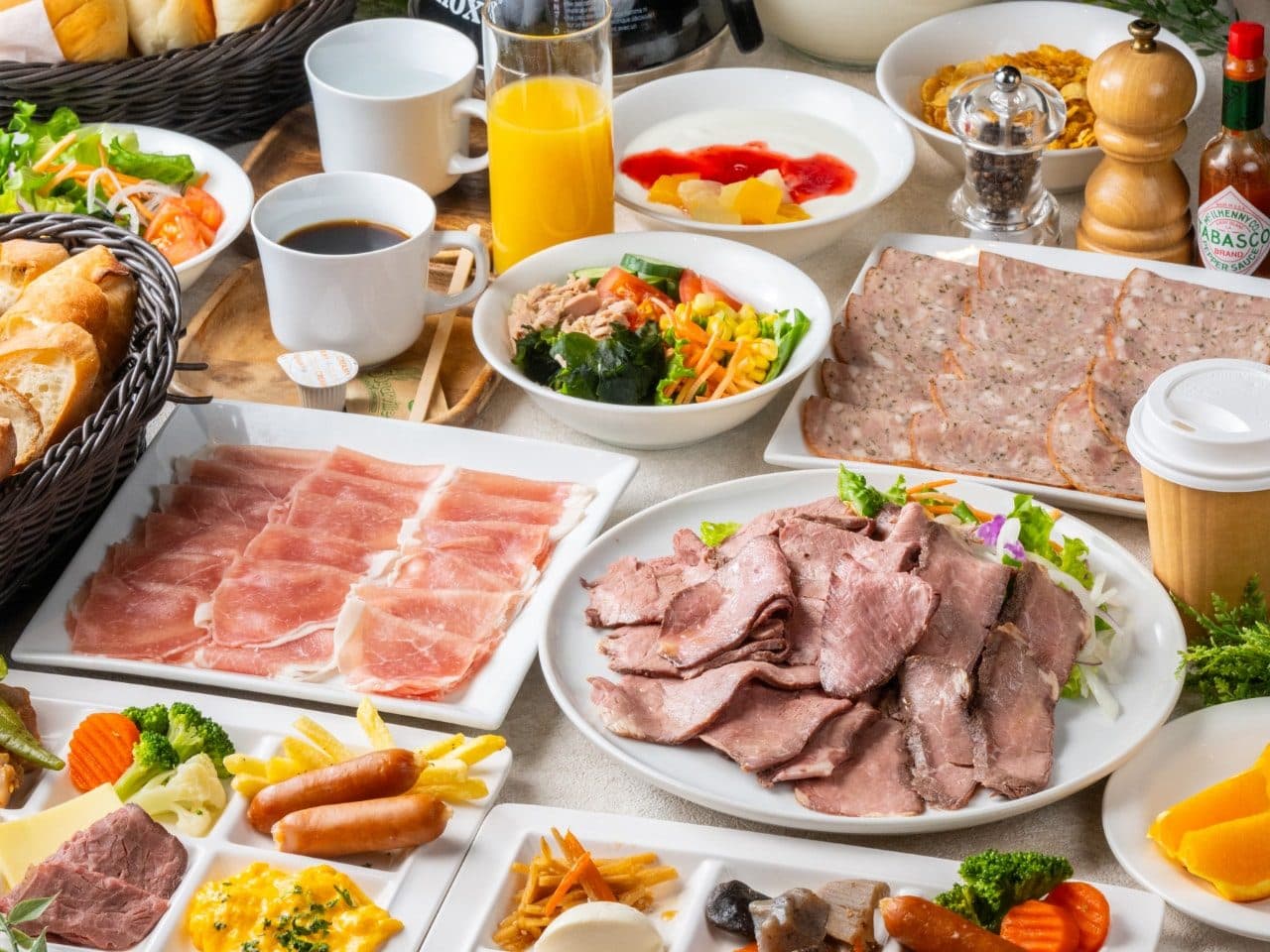 로스트비프 조식 뷔페