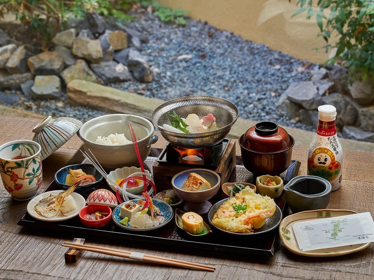 Japanese breakfast in yukata
