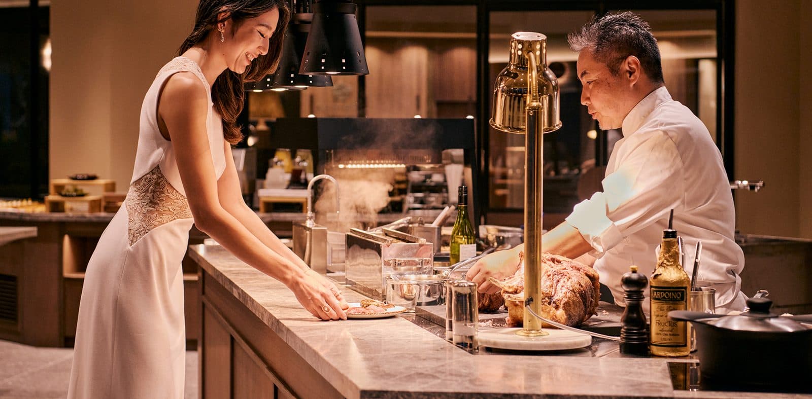 Live-kitchen buffet dinner