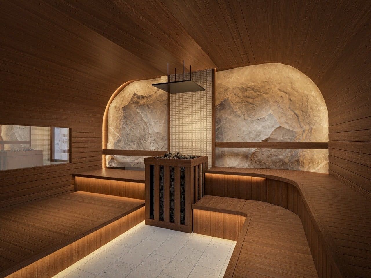 Open-air baths and saunas