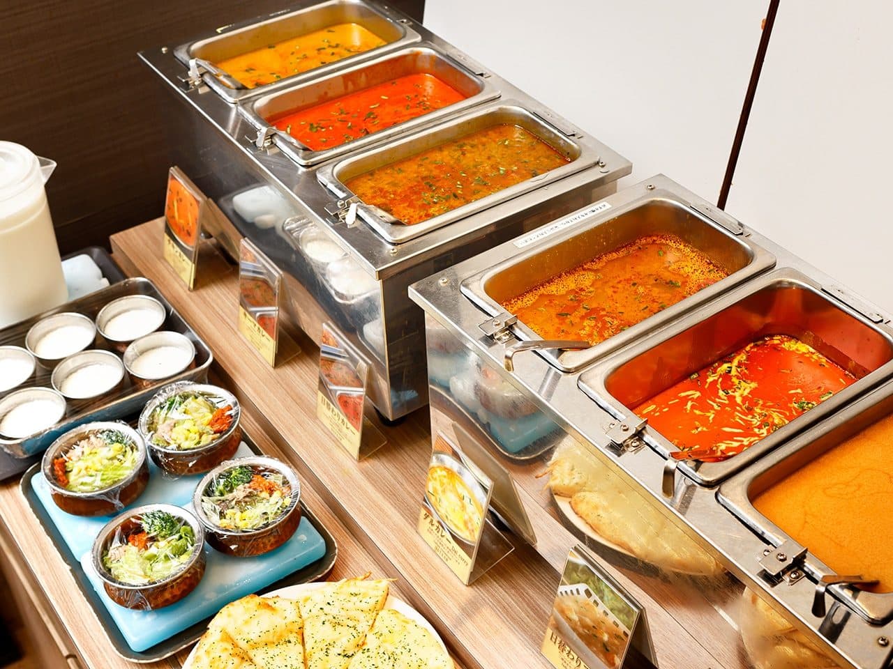 인도 요리 조식 뷔페