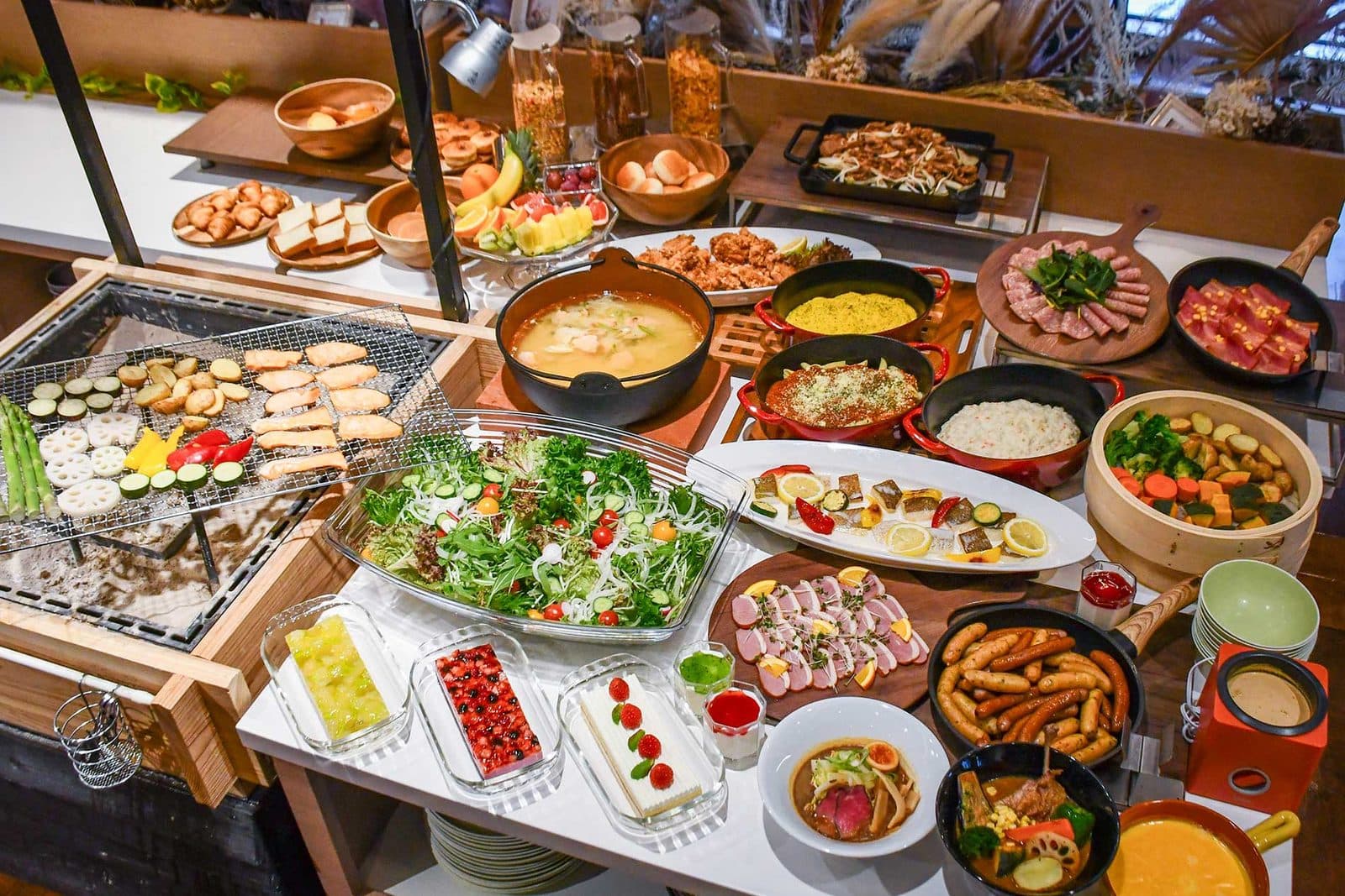 후라노 밭의 아침 뷔페