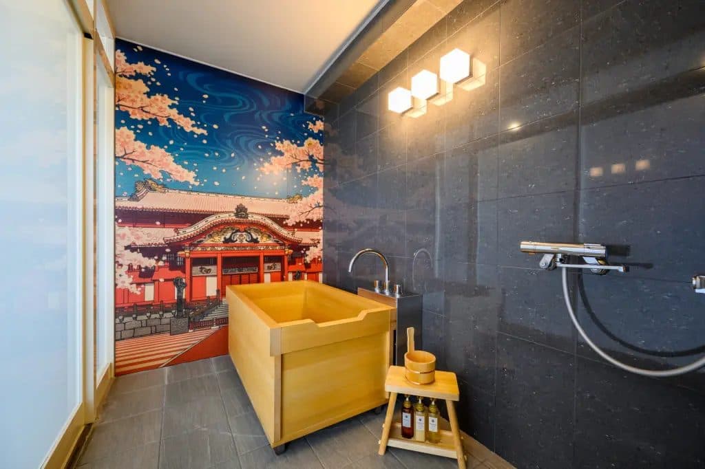 Hinoki wood baths