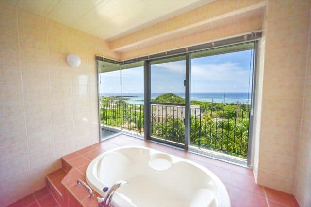 Ocean-view bathroom
