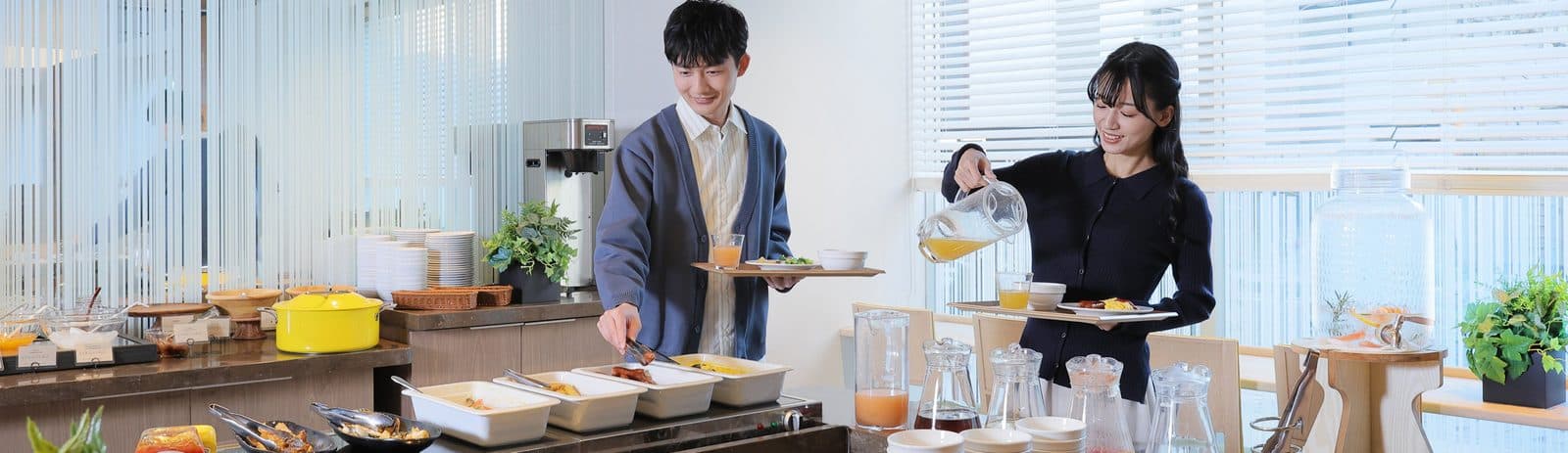 Japanese-Western breakfast buffet
