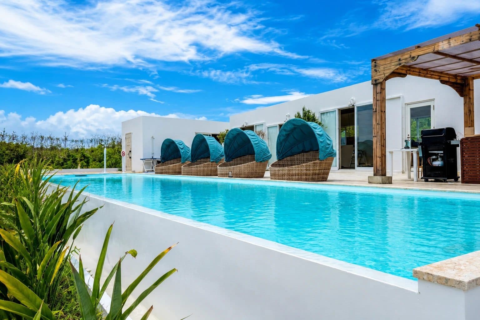 On-site beach club