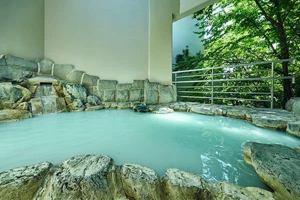 Milky-white natural onsen