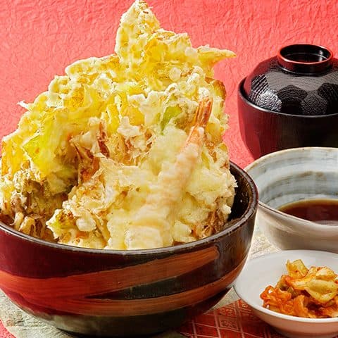 명물 양배추 튀김덮밥