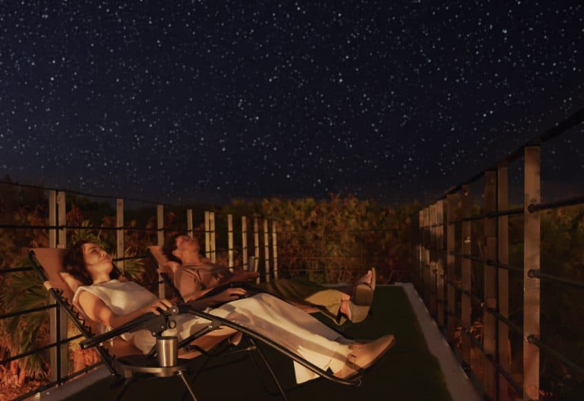 Rooftop stargazing