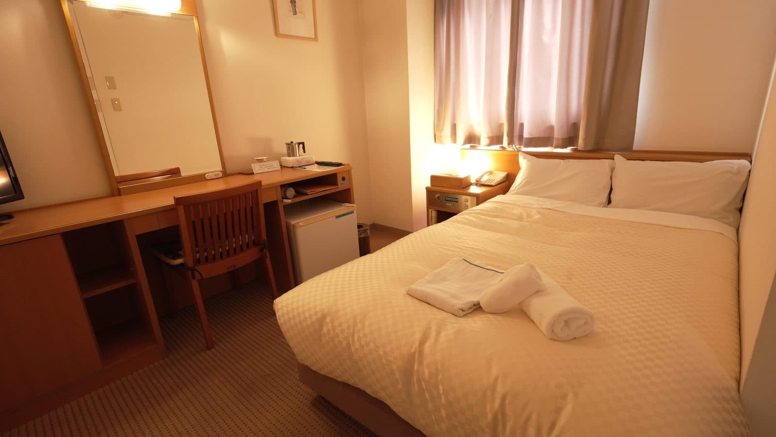 Semi-double beds throughout