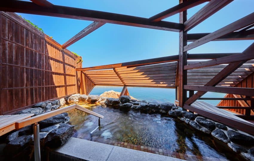 Private baths by the sea