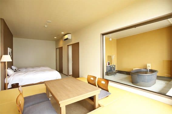 Deluxe rooms with private onsen