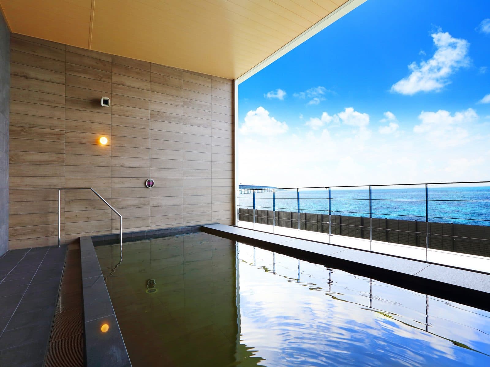 Ocean-view natural hot spring
