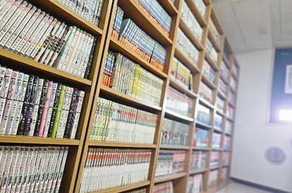 Manga library and pillow menu