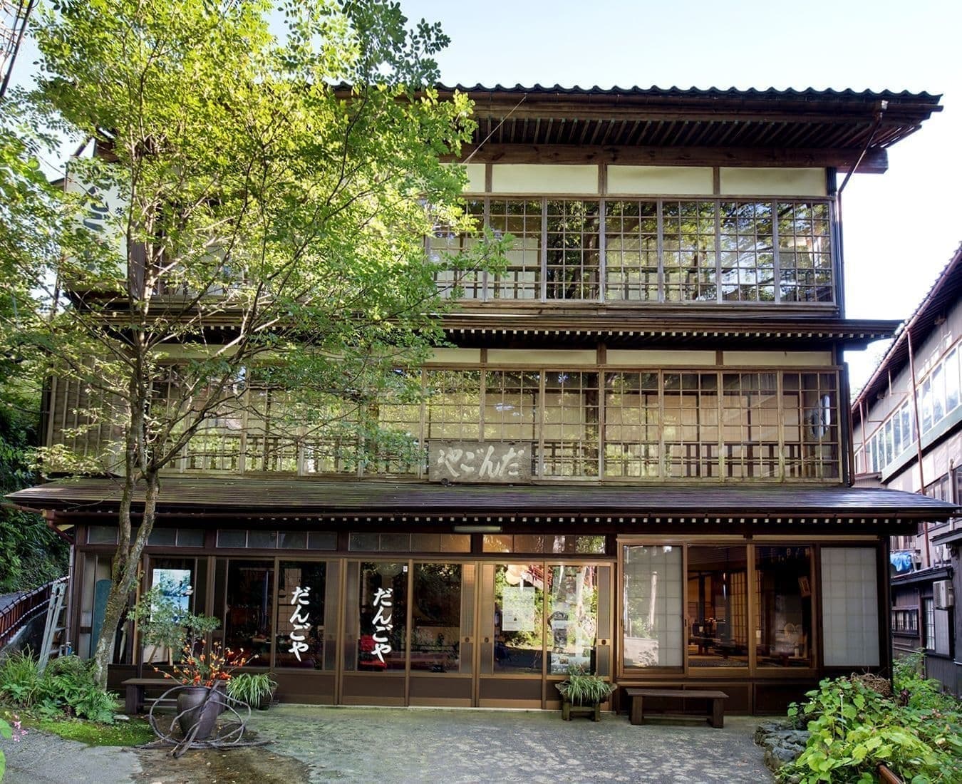 The Sacred Scenery of Temple and Waterfall