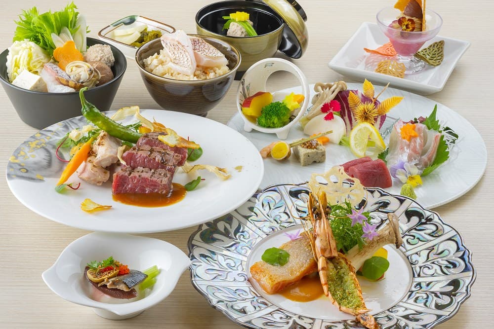 A seasonal kaiseki dinner