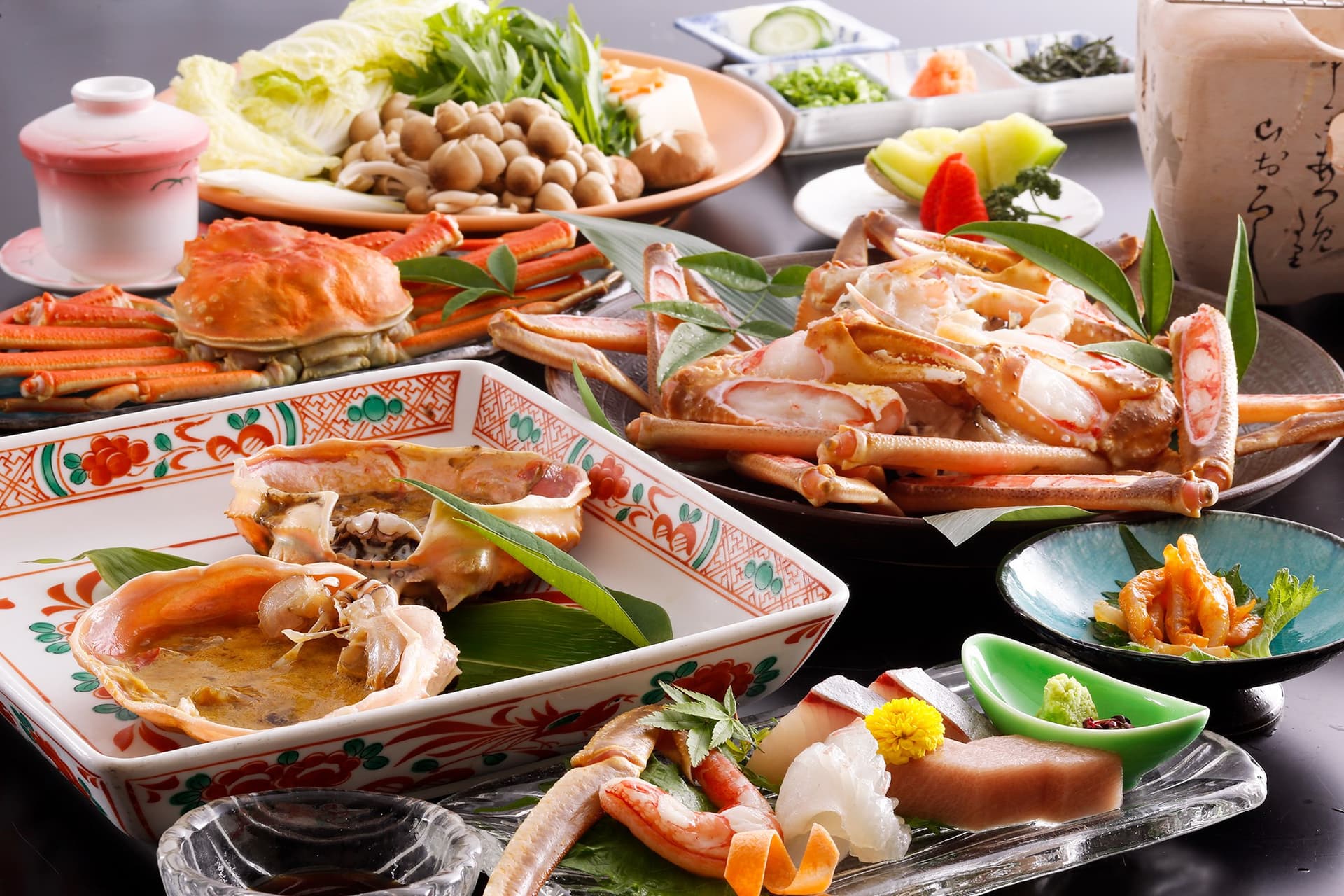 산인 마쓰바가니와 카니 요리