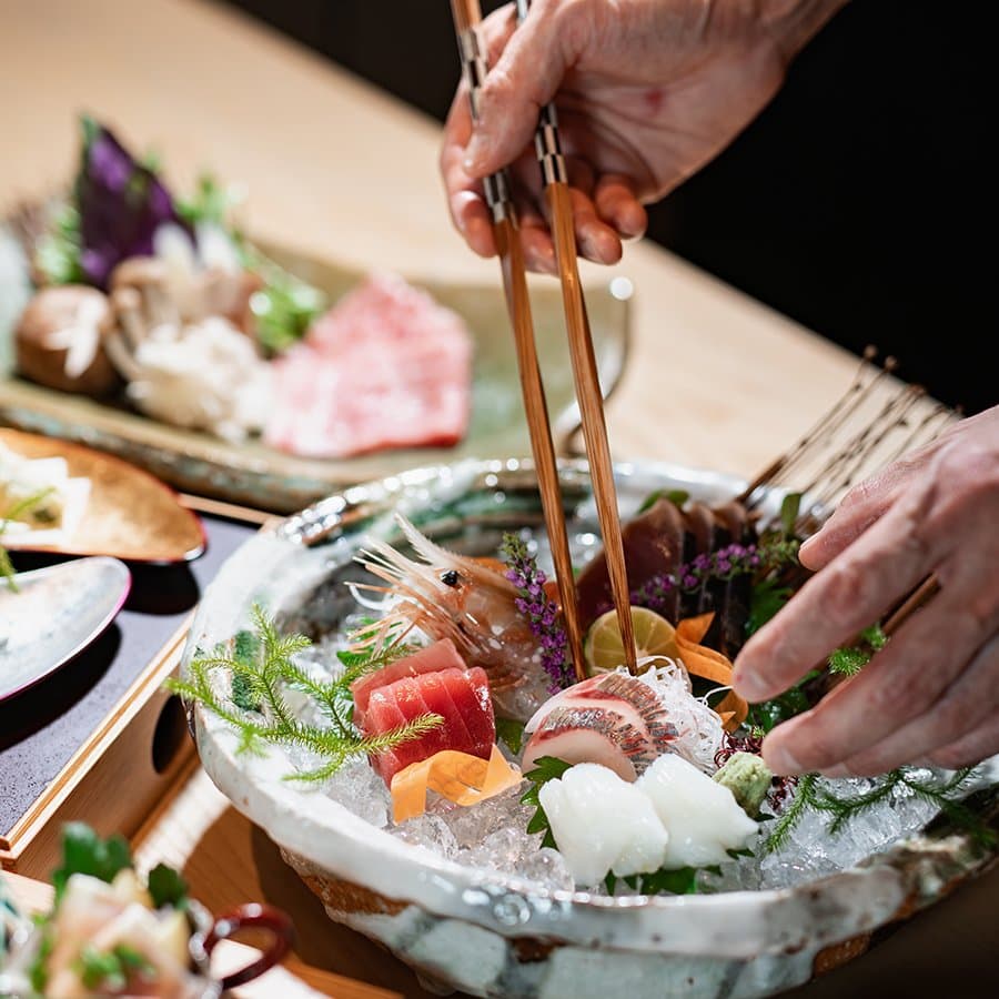 Creative Kaiseki Made With Radon Spring Water