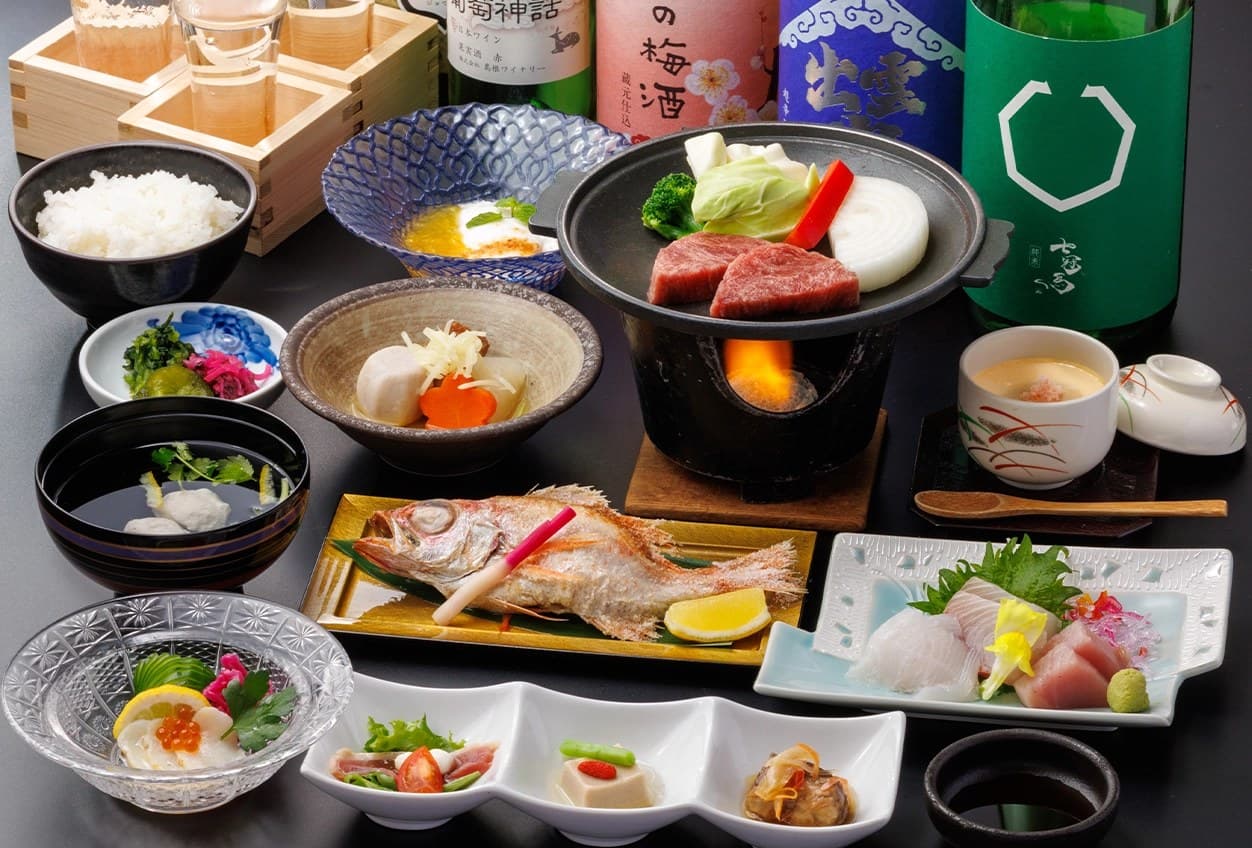 Izumo's Ingredients, on a Kaiseki Table