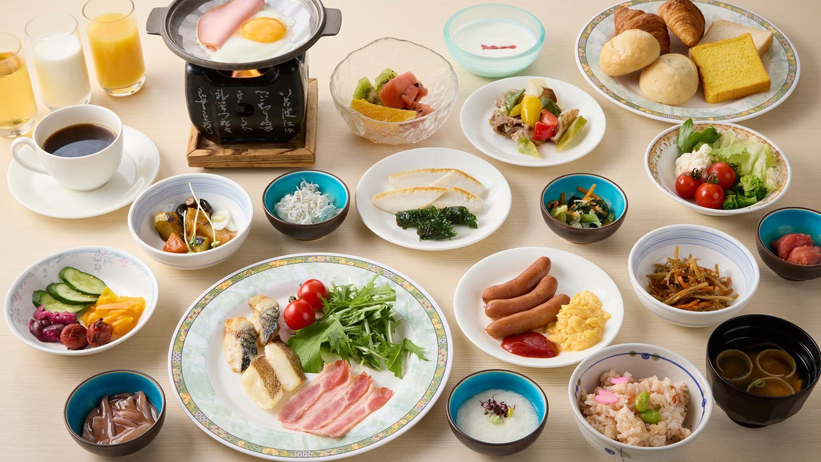 A Breakfast Buffet of 30 Dishes