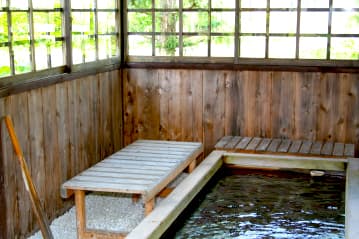 A Private Hinoki Open-Air Bath