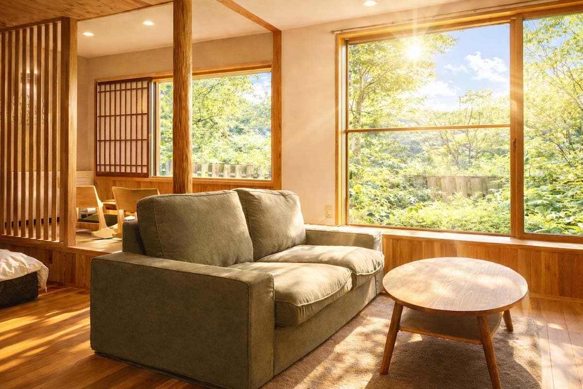 New Wing Modern Japanese-Western Room — Stone Bath