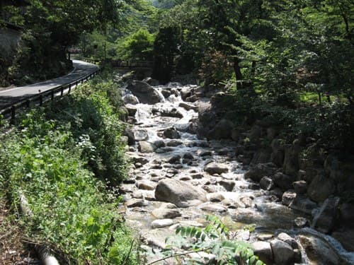 The Scenery of Mount Gozaisho and the Mitaki River
