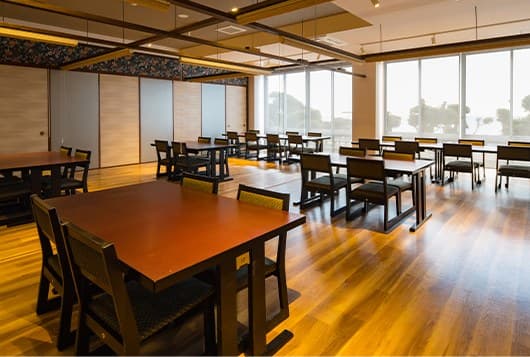 A Dining Room Facing the Sea