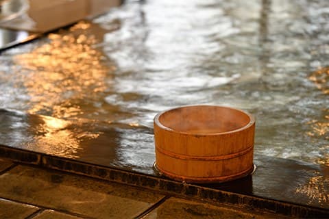 A Grand Bath Facing the Gorge