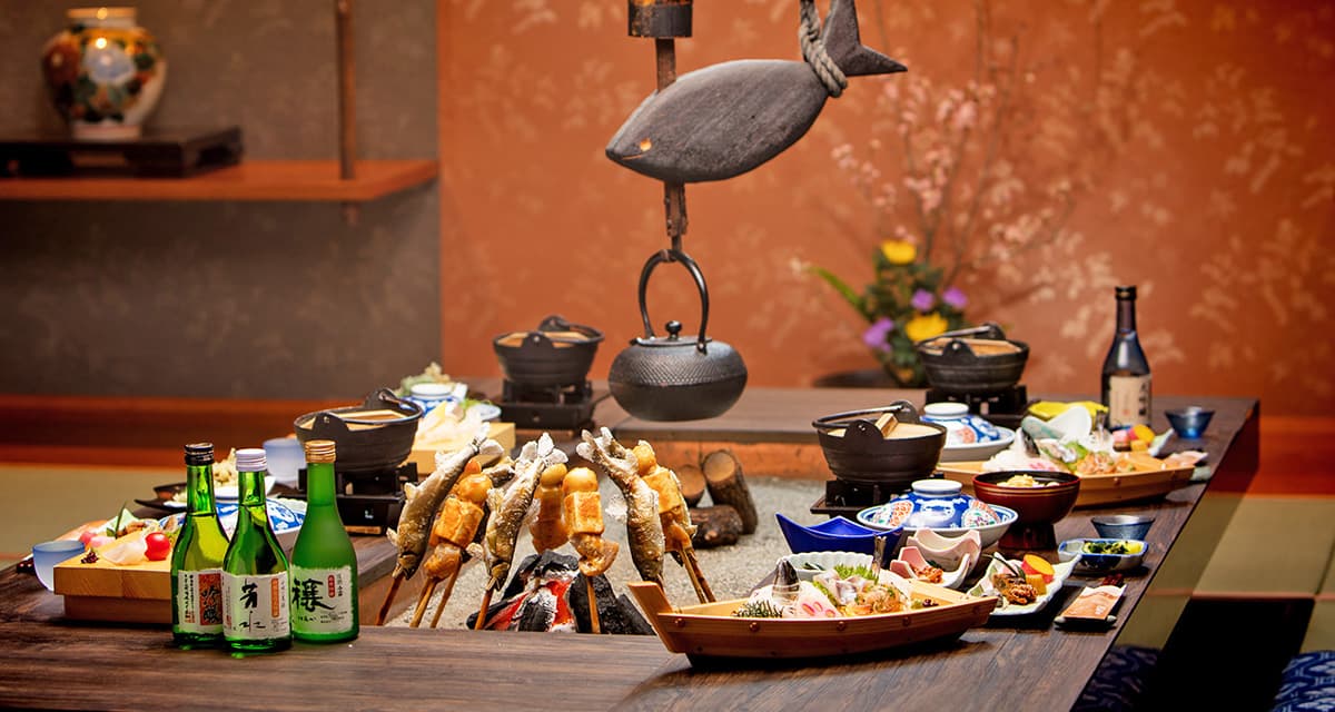 A Local Feast Around the Irori Hearth