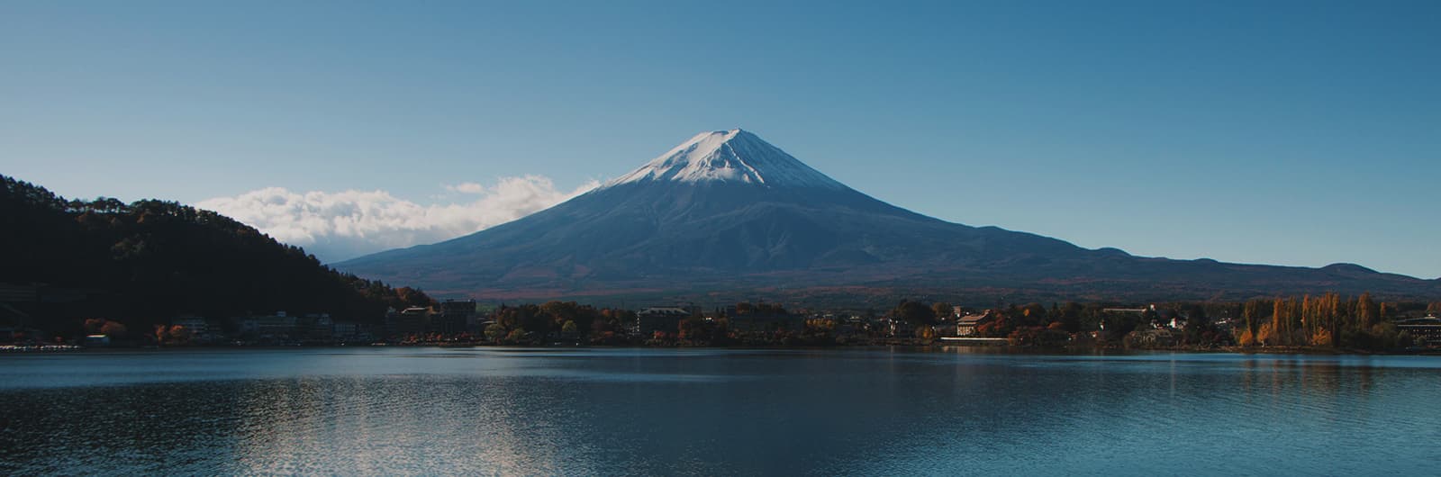 Fuji's Grand View Across the Lake