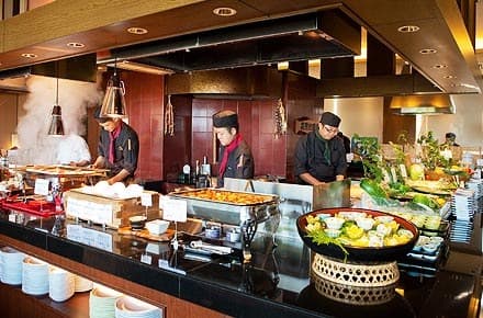 A Breakfast Buffet of About 50 Dishes