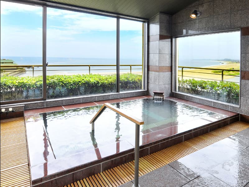 Grand Baths and Open-Air Baths Looking Out on the Pacific