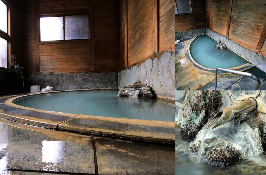A High-Ceilinged Stone Indoor Bath