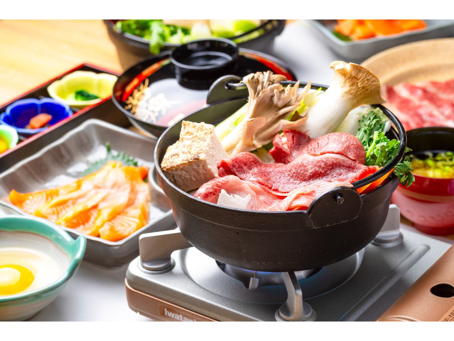 A Black Beef Sukiyaki Dinner
