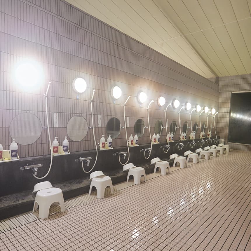 Two open-air baths and a spacious bathhouse