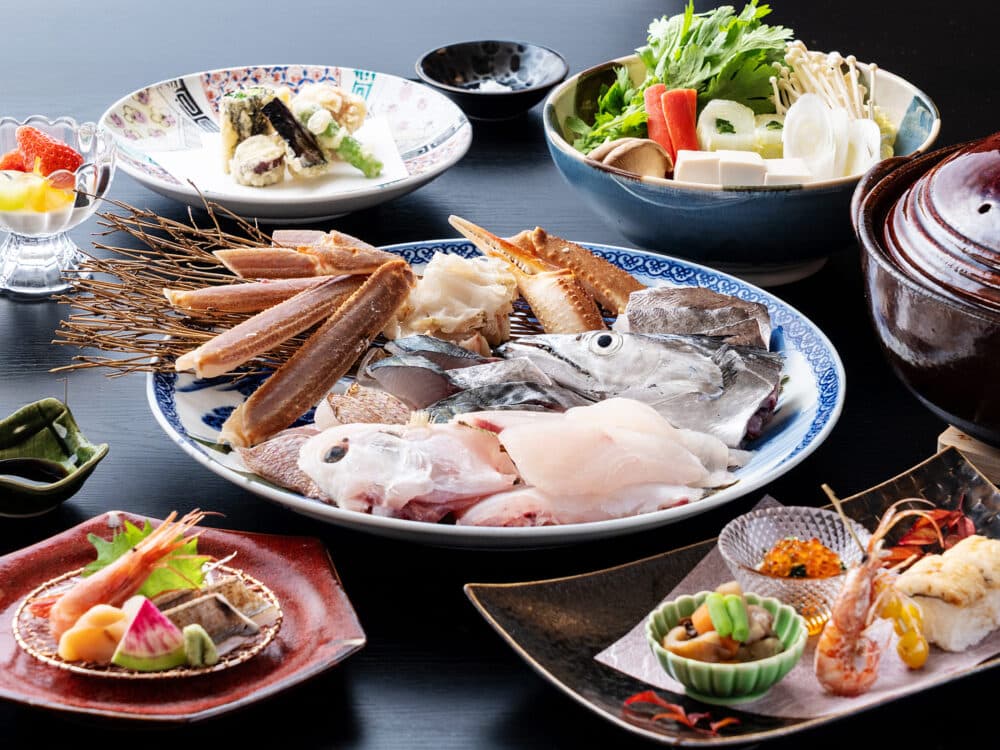 겨울의 마쓰바가니, 사계절 제철 가이세키